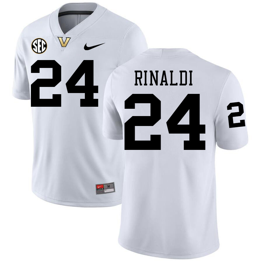 Nicholas Rinaldi Jersey,Vanderbilt Commodores #24 Nicholas Rinaldi Football Jersey,Uniforms-White